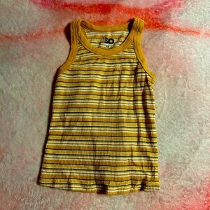 yellow striped tank top